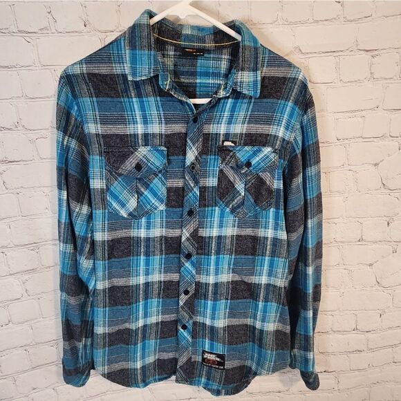 Men's No Fear longsleeve button-down shirt, size small - Picture 1 of 6